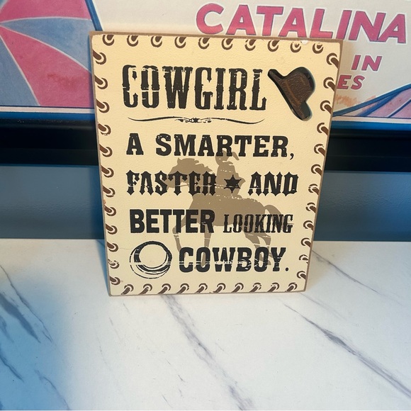 🏖️ 3/$20 Shinoda cowgirl Decorative Sign with Western Theme - Picture 1 of 7
